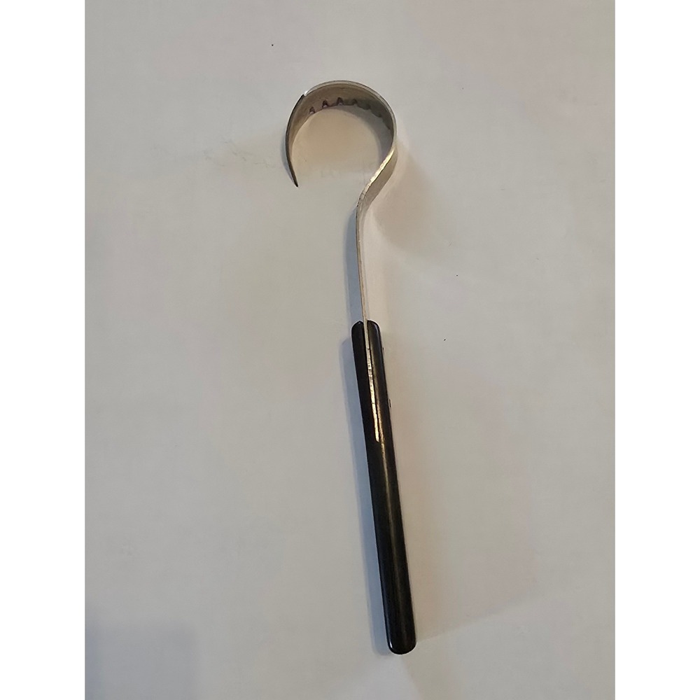 Inoxid Italy Butter Curler Vintage Stainless Steel Black Handle Garnish Tool 7in